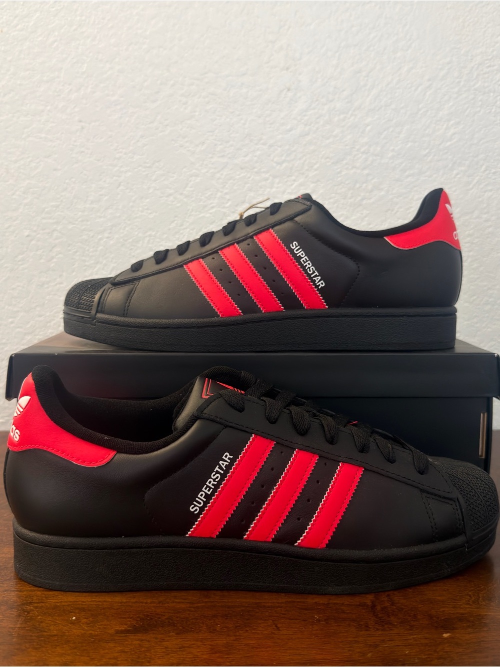 Adidas Superstar 2 'Black Lucid Red' JQ3176 Men's Size 11.5